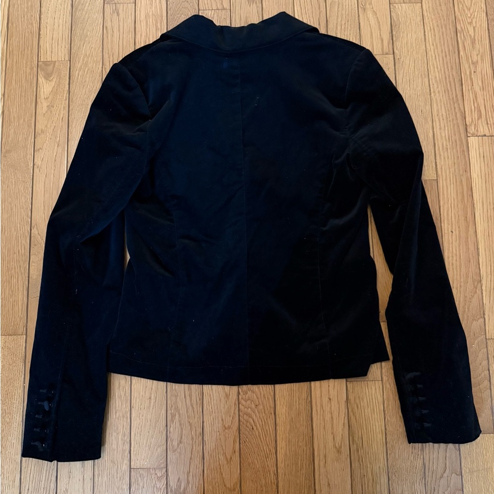 Calvin Klein Women's Black Velvet Blazer - Picture 2 of 4